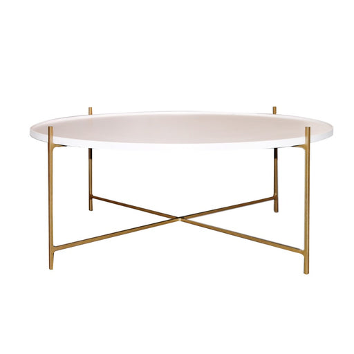 Floating White and Gold Coffee Table - Lighting.co.za