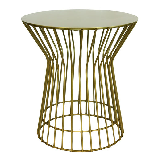 Alena Gold or Copper Drum Metal Side Table - Lighting.co.za