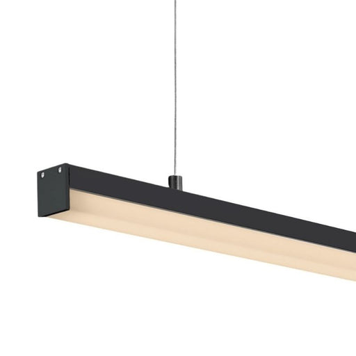 Alantra 16W LED Linear Black profile Pendant with Short PC Cover SOLD PER METER - Lighting.co.za