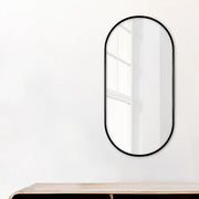 Pill Black Frame Wall Mirror 2 Sizes - Lighting.co.za