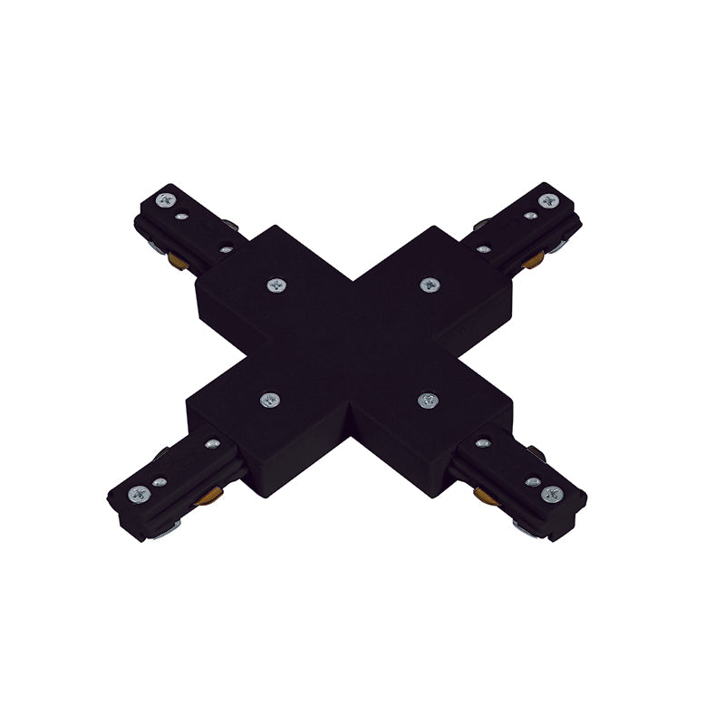 Pulse SLIM Track 3 Wire X Connector With Power Feed - Black Or White - Lighting.co.za