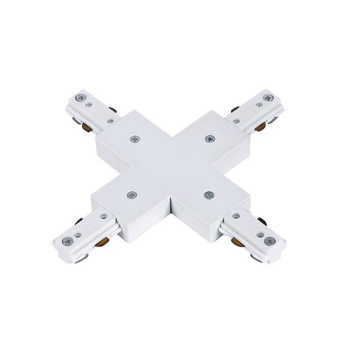 Pulse SLIM Track 3 Wire X Connector With Power Feed - Black Or White - Lighting.co.za