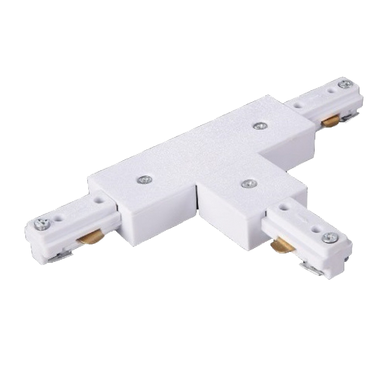 Track 3 Wire T Connector With Power Feed - Black Or White - Lighting.co.za