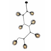 Amador Vertical Branch 7 Light Smoke or Amber Glass Pendant Light - Lighting.co.za