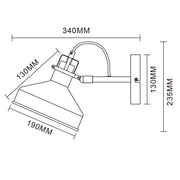 Anna Adjustable Copper and White or Grey Wall Light - Lighting.co.za