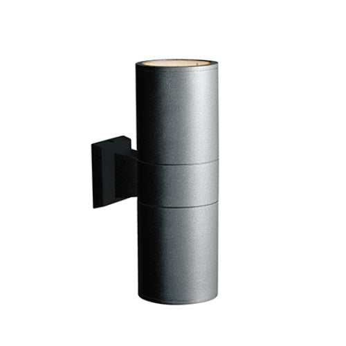 Astra Black | Silver Grey GU10 Round Up Down Facing Outdoor Wall Light - Lighting.co.za