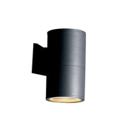 Astra Black | Silver Grey GU10 Round Down Facing Outdoor Wall Light - Lighting.co.za
