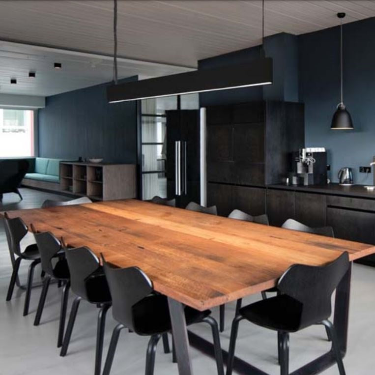 Avico Black | White Up Down Linear LED Slim Spazio Pendant Light - Lighting.co.za