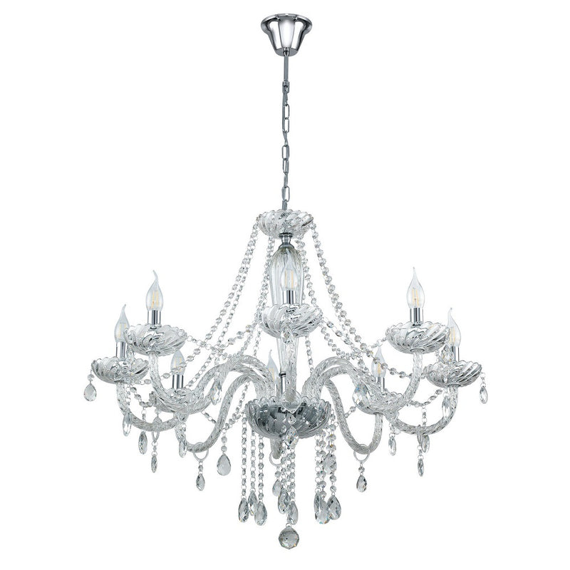 Basilano 8 | 12 | 18 Light Crystal Glass Chandelier - Lighting.co.za