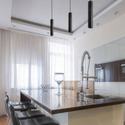 Bells White | Black Tube Pendant Light 3 Sizes - Lighting.co.za