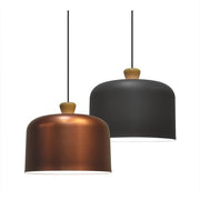 Belta Copper or Dark Grey and Wood Spazio Nordic Dome Pendant Light - Lighting.co.za