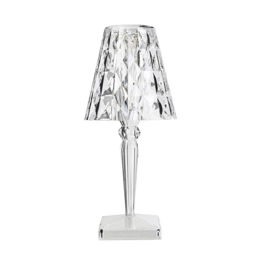 Dune Diamond Clear or Smoke Acrylic Rechargeable Table Lamp - Lighting.co.za