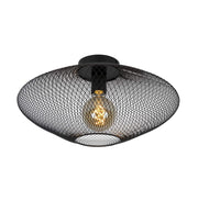 Sloan Black | Gold Wire Mesh Ceiling Light - Lighting.co.za