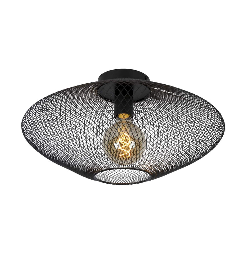 Sloan Black | Gold Wire Mesh Ceiling Light - Lighting.co.za