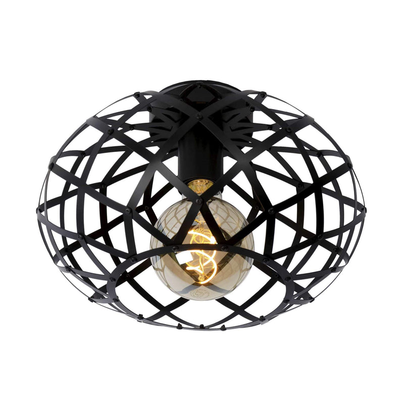Nest Black | Gold Wire Geo Grid Ceiling Light - Lighting.co.za