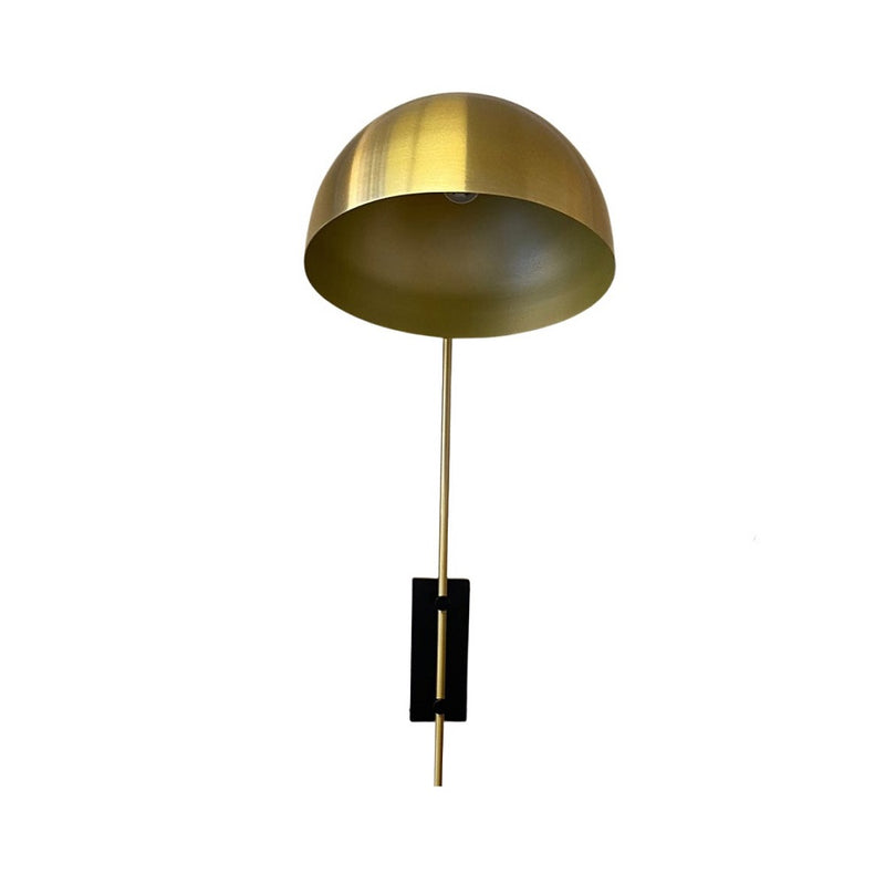 Magnolia Tall Brass Look Dome Wall Light - Lighting.co.za