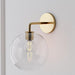 Bowie Clear Glass and Brass Look Wall Light - Lighting.co.za