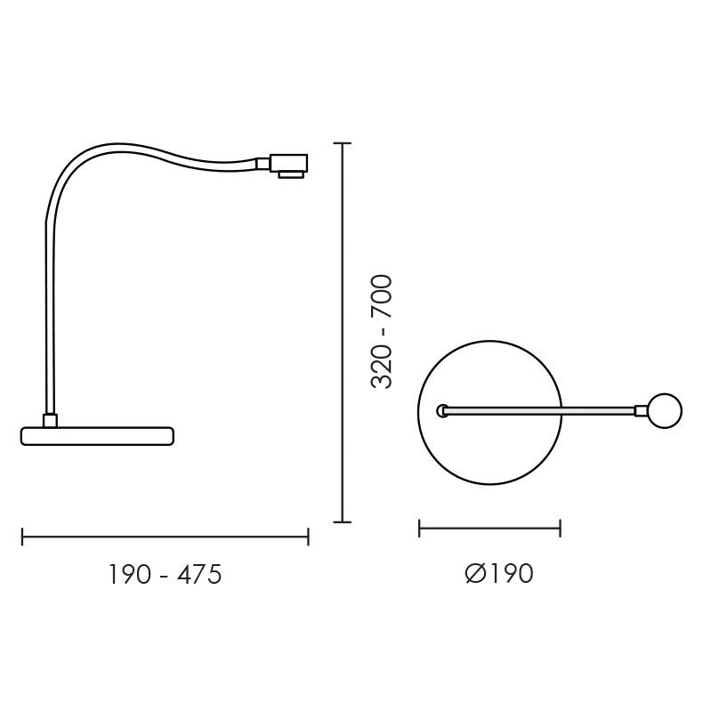 Camera LED Black or White Rechargeable Desk Lamp - Lighting.co.za