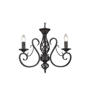 Camino Plain Black 3 | 5 Light Chandelier - Lighting.co.za