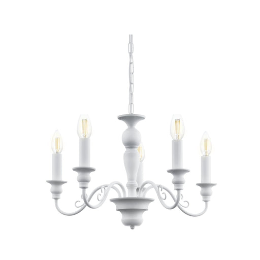 Caposile 3 | 5 Light White Chandelier - Lighting.co.za