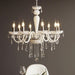 Carpento 3 | 5 | 8 Light White and Crystal Glass Chandelier - Lighting.co.za