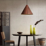 Conica Funnel Oak or Walnut Veneer Pendant Light - Lighting.co.za