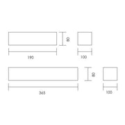 Cosi Black | White Up Down LED Wall Light 2 Sizes DIM - Lighting.co.za