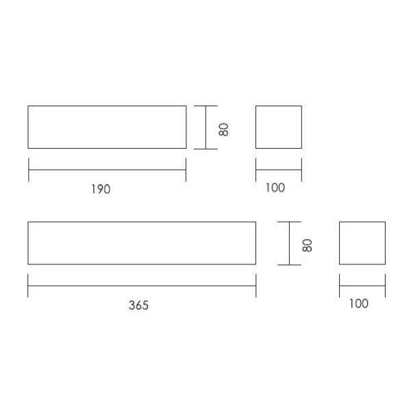 Cosi Black | White Up Down LED Wall Light 2 Sizes DIM - Lighting.co.za