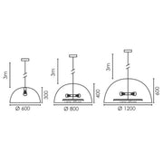 Cupola White | Black | Copper | Grey Royale Super Dome Pendant Light 3 Sizes - Lighting.co.za