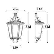 Fumagalli Daria Lesse Black Half Lantern Large Outdoor Wall Light - Lighting.co.za
