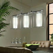 Loncino 1 | 3 Light Chrome and Glass Pendant Light - Lighting.co.za