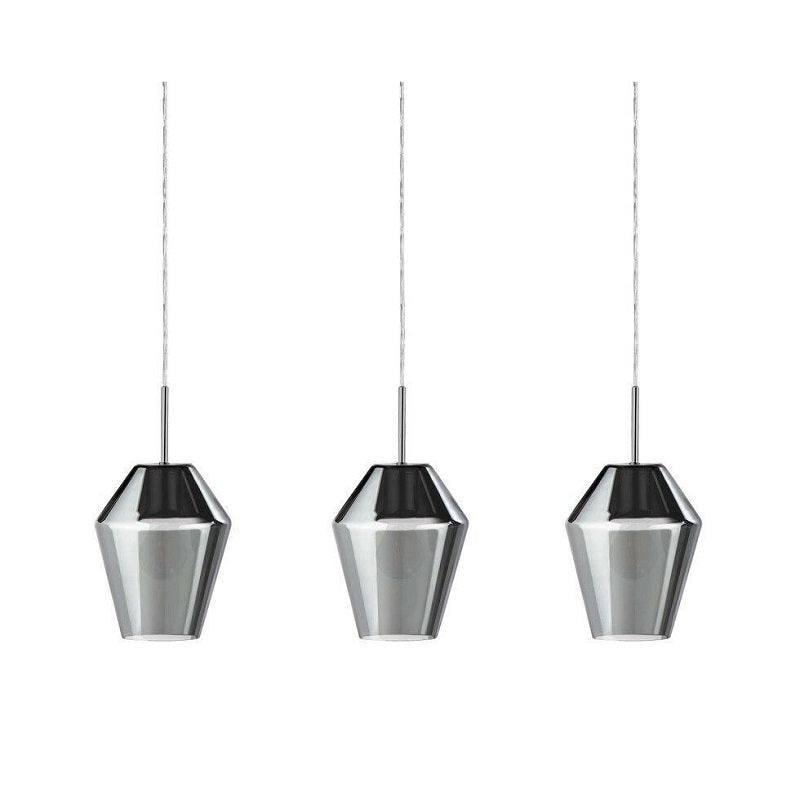 Murmillo 3L Smoke Glass and Chrome Cluster Pendant Light - Lighting.co.za