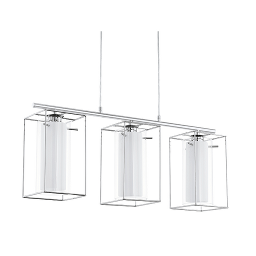 Loncino 1 | 3 Light Chrome and Glass Pendant Light - Lighting.co.za