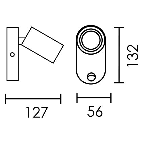 Flip Read Black Or White GU10 Bedside Reading Wall Light - Lighting.co.za