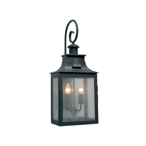 Forged Large Black Lantern Outdoor Wall Light - Lighting.co.za