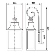 Forged Large Black Lantern Outdoor Wall Light - Lighting.co.za