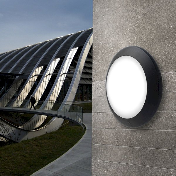 Fumagalli Berta Black | White | Grey Outdoor Bulkhead - Lighting.co.za