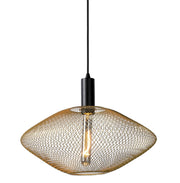 Sloan Black | Gold Wire Mesh Pendant Light - Lighting.co.za