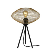 Sloan Black | Gold Wire Mesh Tripod Table Lamp - Lighting.co.za