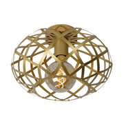Nest Black | Gold Wire Geo Grid Ceiling Light - Lighting.co.za