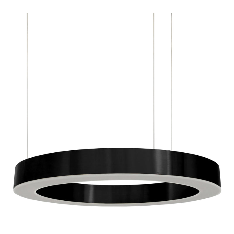 Hoop Brushed Brass | Black LED Ring Pendant Light 3 Sizes - Lighting.co.za
