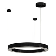 Hoop Brushed Brass | Black LED Ring Pendant Light 3 Sizes - Lighting.co.za