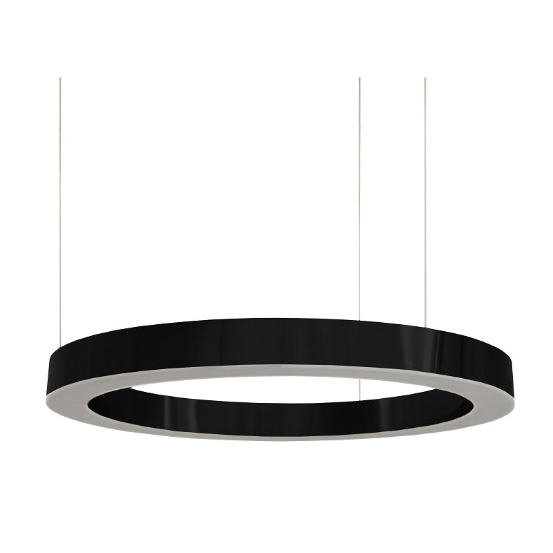 Hoop Brushed Brass | Black LED Ring Pendant Light 3 Sizes - Lighting.co.za