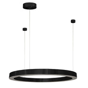 Hoop Brushed Brass | Black LED Ring Pendant Light 3 Sizes - Lighting.co.za