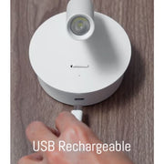 Hilton Charge Up Black | White LED Bedside Wall Light - No Wiring Required - Lighting.co.za