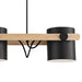 Hornwood Black and Wood 3 Light Pendant - Lighting.co.za
