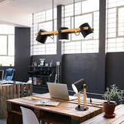 Hornwood Black and Wood 3 Light Pendant - Lighting.co.za