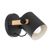 Hornwood Black and Wood Wall Light - Lighting.co.za