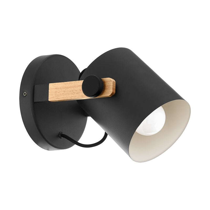 Hornwood Black and Wood Wall Light - Lighting.co.za