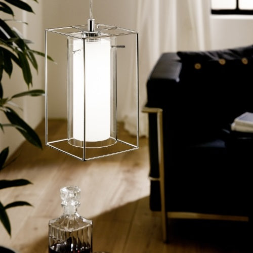 Loncino 1 | 3 Light Chrome and Glass Pendant Light - Lighting.co.za